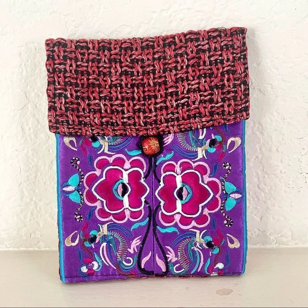 Embroidered crossbody bag